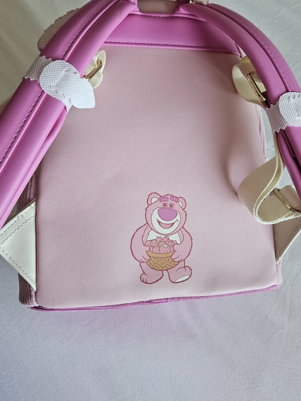 Disney Parks Loungefly Toy Story Lotso Pastel Corduroy Mini Backpack Scented New